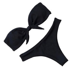 Solid Black Swimsuit